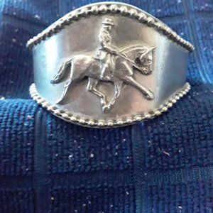 Pewter Dressage themed Women's Cuff